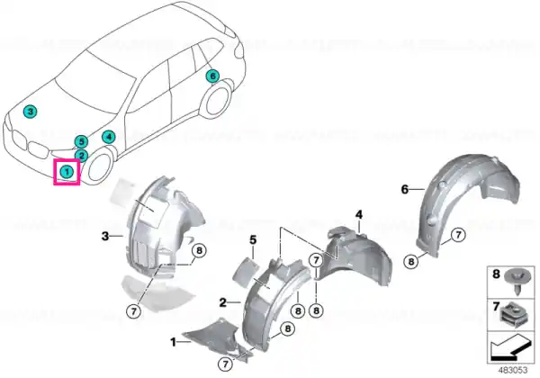 Expediere rapidă Capac jos dreapta - BMW