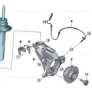 Amortizor suspensie, punte fata, stanga - BMW Seria 1 F40, Seria 2 F44 Super ofertă