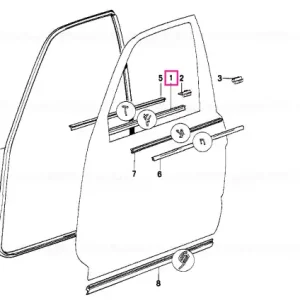 Door weather strip inner right - BMW Ofertă