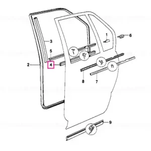 Door weather strip inner left - BMW Vezi acum