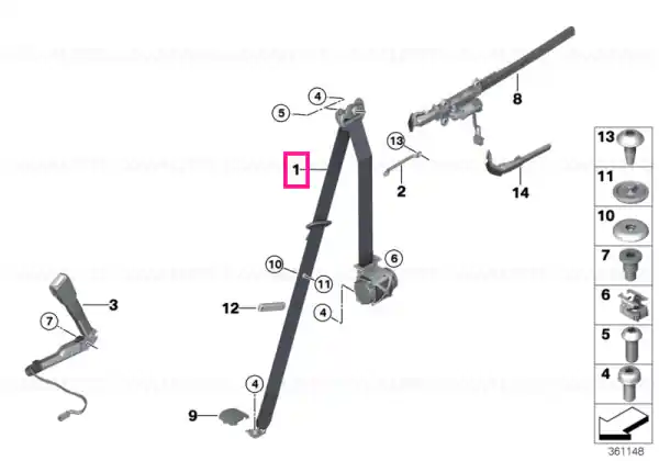 Ofertă specială Upper belt front left VENETOBEIGE - BMW