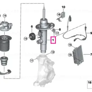 Spring strut front left VDC AWD - BMW Premium