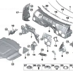 Livrare expres Sound insulating engine hood N63 - BMW