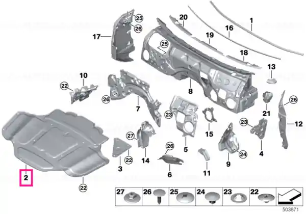 Livrare expres Sound insulating engine hood N63 - BMW