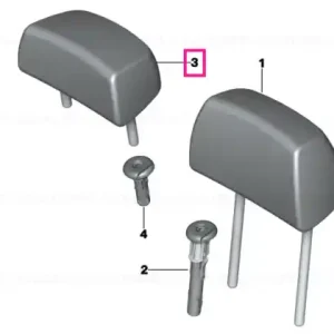 Doar azi Headrest leather SATTELBRAUN - BMW