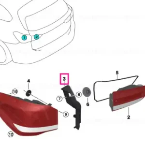 Ornament glaf ploaie dreapta - BMW Retur gratuit