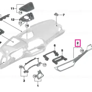 Ornament tablă bord alum. tetragoni fa.pas. - BMW Ofertă exclusivă