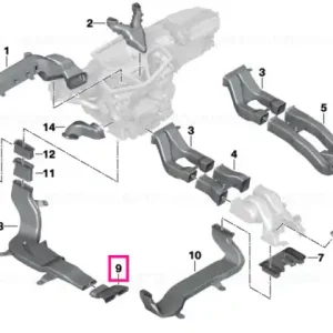 Expediere rapidă Air duct, rear compartment, rear left - BMW