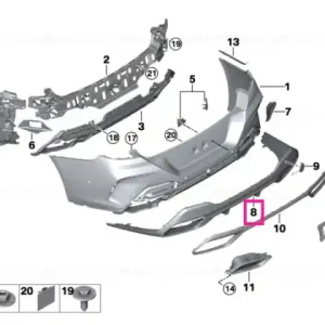 Ornament pară bară spate, jos - BMW Cumpără acum
