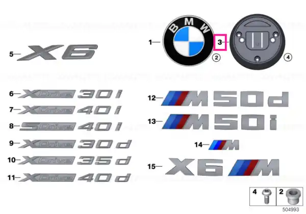Doar azi Badge holder Badge holder - BMW