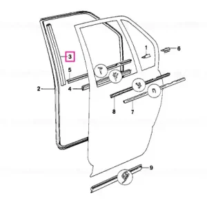 Discount Left rear window guide - BMW