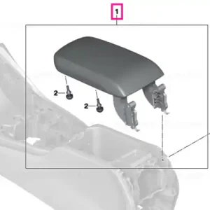 Armrest,centre console, leather OYSTER - BMW Chilipir