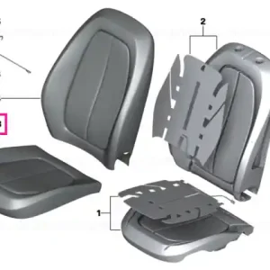 Expediere rapidă Capac imitație piele scaun bază, SCHWARZ - BMW