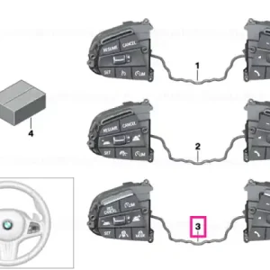 Întrerupător multifuncțional volan - BMW Livrare rapidă