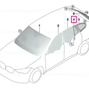 Cel mai vândut Side window, fixed, door, rear right - BMW