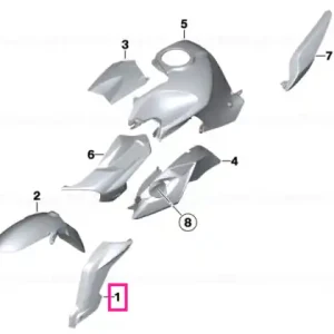 Trim purtător roată, aprimat, stânga - BMW Motorrad Calitate înaltă