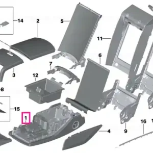 Reducere de preț Armrest lower leather LCMY MOKKA - BMW