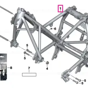 Front frame with VIN CORDOBA-BLUE - BMW Motorrad Cel mai bun preț