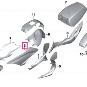 Panou trim lateral dreapta, ROHTEIL ROHTEIL / BLANK - BMW Motorrad Comandă acum
