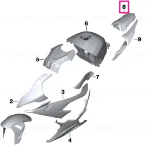 Ofertă exclusivă Capac tabure, SILVER - BMW Motorrad