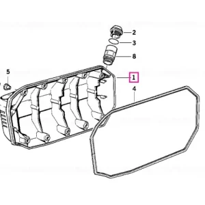 Livrare expres Capac carter motor negru masiv - BMW Motorrad