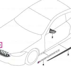 Front radiator grill carbon M PERFORMANCE - BMW Discount