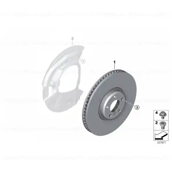 Chilipir Disc frână ușor ventilat stânga 395X36 - BMW