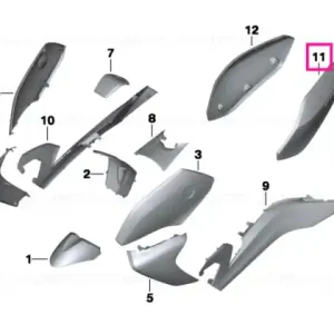 Tail cowling, left GRANITE-GREY - BMW Motorrad Ultima șansă