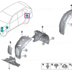 Carenaj aripa spate, partea stanga – BMW X6 G06, X6M F96 Nu rata