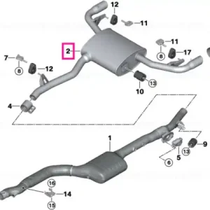 Rear silencer EU6 - BMW Ieftin