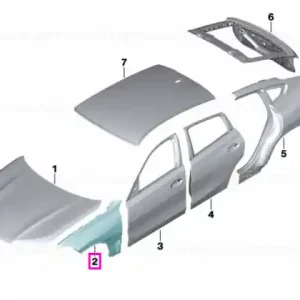Plată securizată Aripa fata dreapta - BMW X6 G06 M F96