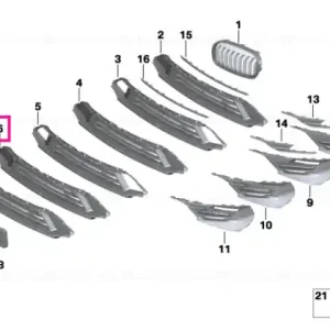 Livrare expres Grid, centre partly closed HYBRID/PDC - BMW