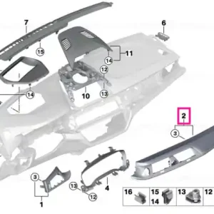 Trim tablou bord argint oxidat PERLGLANZ CHROM - BMW Vezi acum