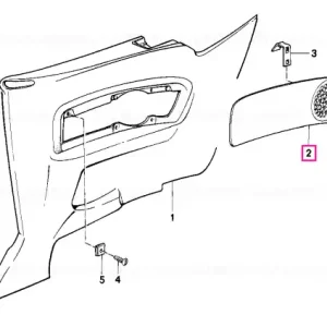 Reducere Center part cloth left 0380 SILBER - BMW