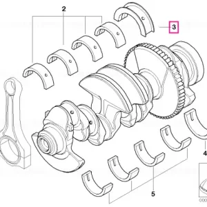 Guide-bearing shell yellow 64,75MM(+0,25) - BMW Livrare rapidă