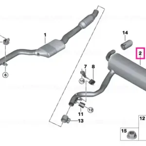 Livrare expres Rear silencer - BMW