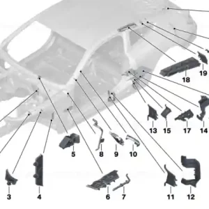 Shaped part reinforcement B-pillar, rgt - BMW Ofertă exclusivă