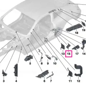 Premium Moulded part f entrance rear right - BMW