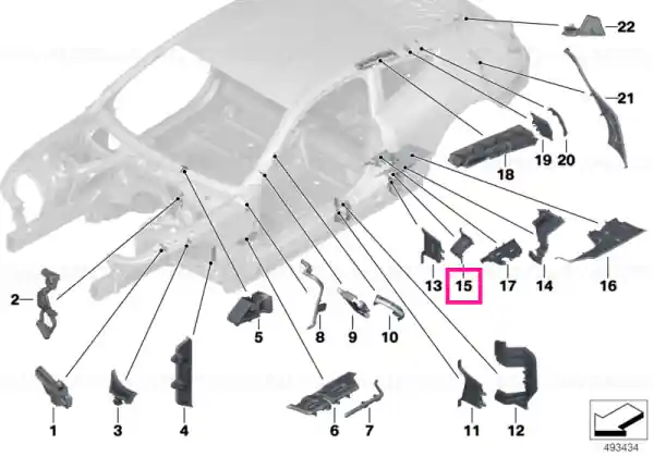 Premium Moulded part f entrance rear right - BMW