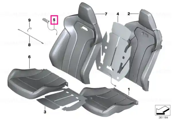 Preț redus M trim, backrest M4 BLACK - BMW