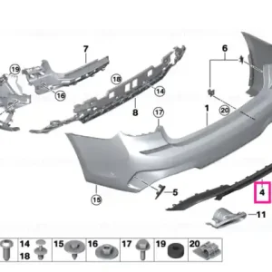 Vezi acum Panou ornamental bara spate jos CN - BMW