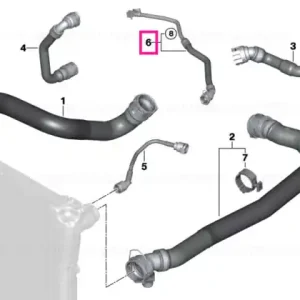 Line, cylinder head-expansion tank - BMW Preferatul clienților