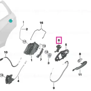 Adapter, support, rear left - BMW Ofertă specială