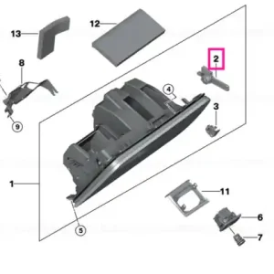 Glove box damper - BMW Transport gratuit