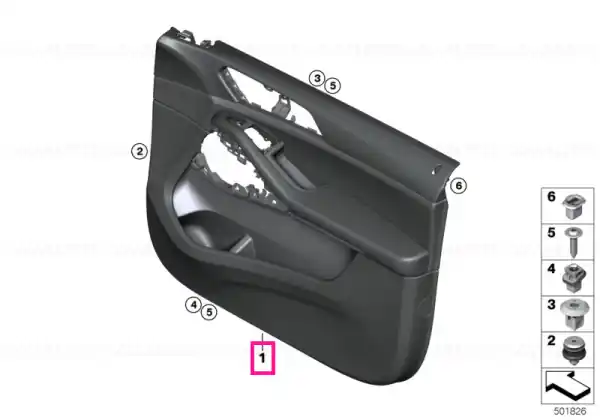 Door trim panel, front right COFFEE - BMW Lichidare de stoc
