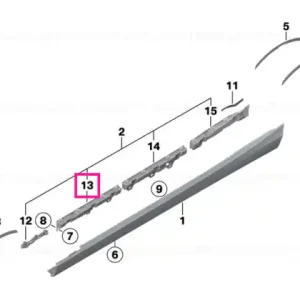 Bandă sprijin pragul lateral mediu stânga - BMW Livrare rapidă