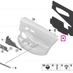 Acoustic fleece, rear right - BMW Lichidare de stoc