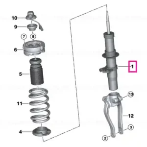 Arc suspensie EDC față dreapta COMPETITION - BMW Retur gratuit
