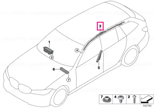 Head airbag, left ECE - BMW Disponibil imediat