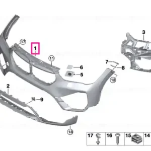 Bestseller Trim panel, bumper, front PDC/PMA - BMW